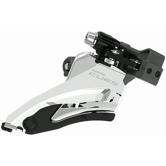 Shimano CUES FD-U6000-M Front Derailleur - 10/11-Speed, Double, Side Swing, Mid Clamp Mount, 36/40t Max, Black/Silver