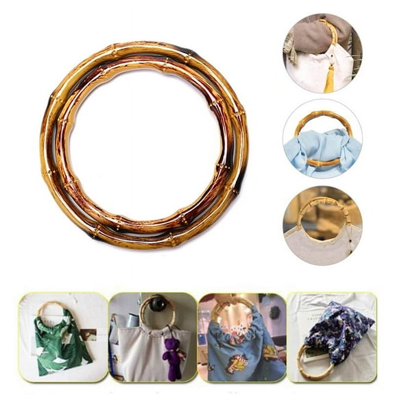Round Bamboo Bag Handle For Handbag Handcrafted DIY Bags Accessories