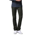 thumbnail image 2 of Pantalones casual ajustados para hombre de corte recto en verde ejército, 2 of 6