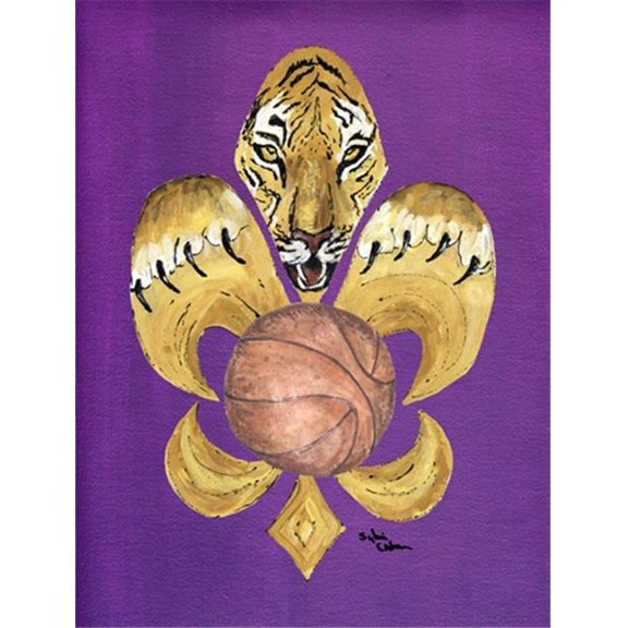 11 x 15 in. Tiger Soccer Fleur de lis Garden Size Flag