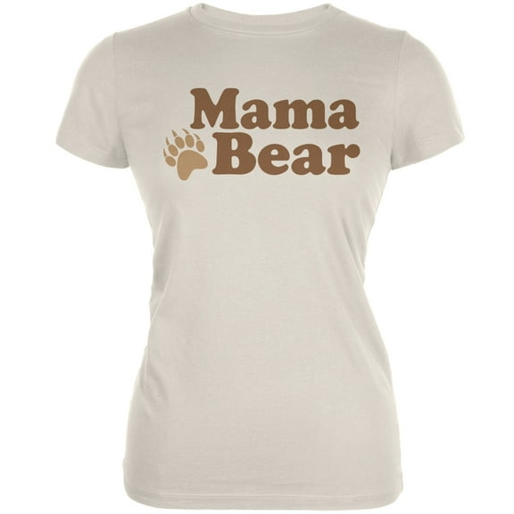 Mothers Day - Mama Bear Cream Juniors Soft T-Shirt - Medium