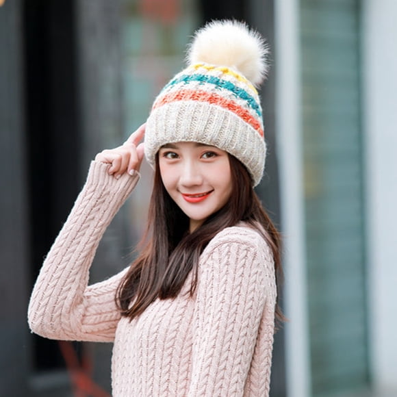 NUOLUX Gorro Beige Para Mujer Uso En Interiores Y Exteriores En