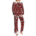 thumbnail image 4 of Tnhcen Cozy Women's Christmas Pajamas Set Crew Neck Long Sleeve 2-Piece Elegant Sleepwear Set Holidays Nightwear Home Clothes S-3XL, 4 of 6