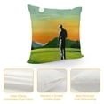 thumbnail image 4 of Orinice Golf Graphic Decorative Throw Pillow Cover Green Field Man Woman Boy Girl Room Short Plush Square 1PC 24x24in, 4 of 5