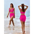 thumbnail image 4 of JASGARDE Womens Swim Skirt High Waisted Bikini Sets Tummy Control Swimsuits Mesh Sarong Wraps Bathing Suits, 4 of 5
