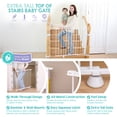 thumbnail image 4 of Regalo Extra Tall and Wide 2-in-1 Stairway and Hallway Baby Gate, White, 4 of 12