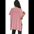 thumbnail image 3 of Suéter Holgado de Corta con Hombros Caídos para Mujer, Color Rosa, Talla S, 3 of 9