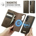 thumbnail image 4 of ELEHOLD Magnetic Detachable Wallet Case for Samsung Galaxy S25, Shockproof Faux Leather Stand RFID Card Slots Detachable Mag-Safe Magnetic Case Cover,Removable Back Shell,Coffee, 4 of 8
