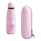 thumbnail image 3 of Paraguas de viaje para hombres y mujeres, paraguas para el sol y la lluvia, miniparaguas, sombrilla, rosa con estuche, 3 of 9