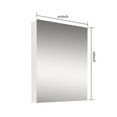 thumbnail image 2 of 20 Inch W x 26 Inch H Surface Frameless Mirror Medicine Cabinet, Beveled Mirror Edges Bathroom Medicine Cabinet, Left opening door, 2 of 9
