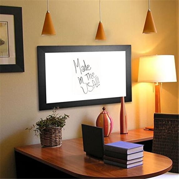 Rayne Mirrors W3548.5-72.5 American Made Black Satin Wide Whiteboard, 54 x 78 in.