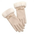thumbnail image 1 of Breezora Women's Winter Gloves With Screen Compatibility And A Warm Lined Interior Provide Comfort And Protection For Daily Commutes And Cold Days Beige, 1 of 3