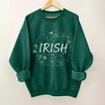 thumbnail image 2 of Craaazy Womens Shamrock Graphic St Patricks Day Long Sleeve Crewneck Cozy Sweatshirts Gifts, 2 of 3