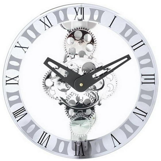 Moving Gear Wall Clock With Glass Cover