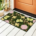 thumbnail image 2 of YFYANG 72"x48" Non-Slip Flannel Carpet Doormat, Living Room Bedroom Office Decorative Area Rugs, Indoor Butterfly Rose Pattern Floor Mats, 2 of 7