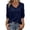 Navy-Shirts, variant on Jsaierl 3/4 Sleeve Tops for Women Casual Crew Neck Shirts Fashion Solid Ladies Blouses Going Out Loose Fit T-shirts Top S-2XL