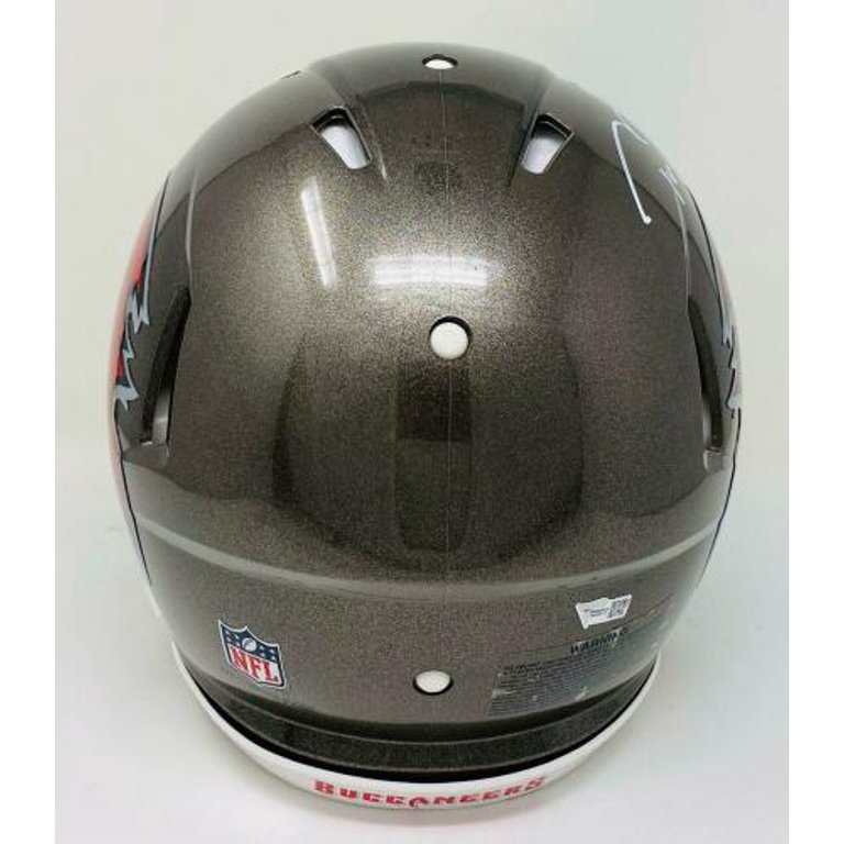 Signed Tom Brady Helmet - Authentic Grey Speed Flex