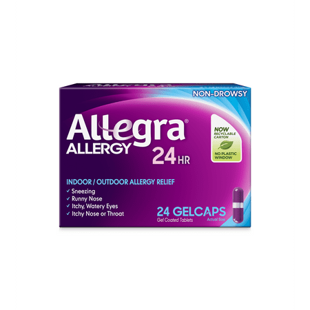 Allegra Adult 24HR Gelcaps (24 Ct, 180 mg), Allergy Relief