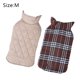 thumbnail image 2 of La chaqueta a cuadros para perros se puede usar en ambos lados de la ropa para mascotas en otoño e invierno., 2 of 5