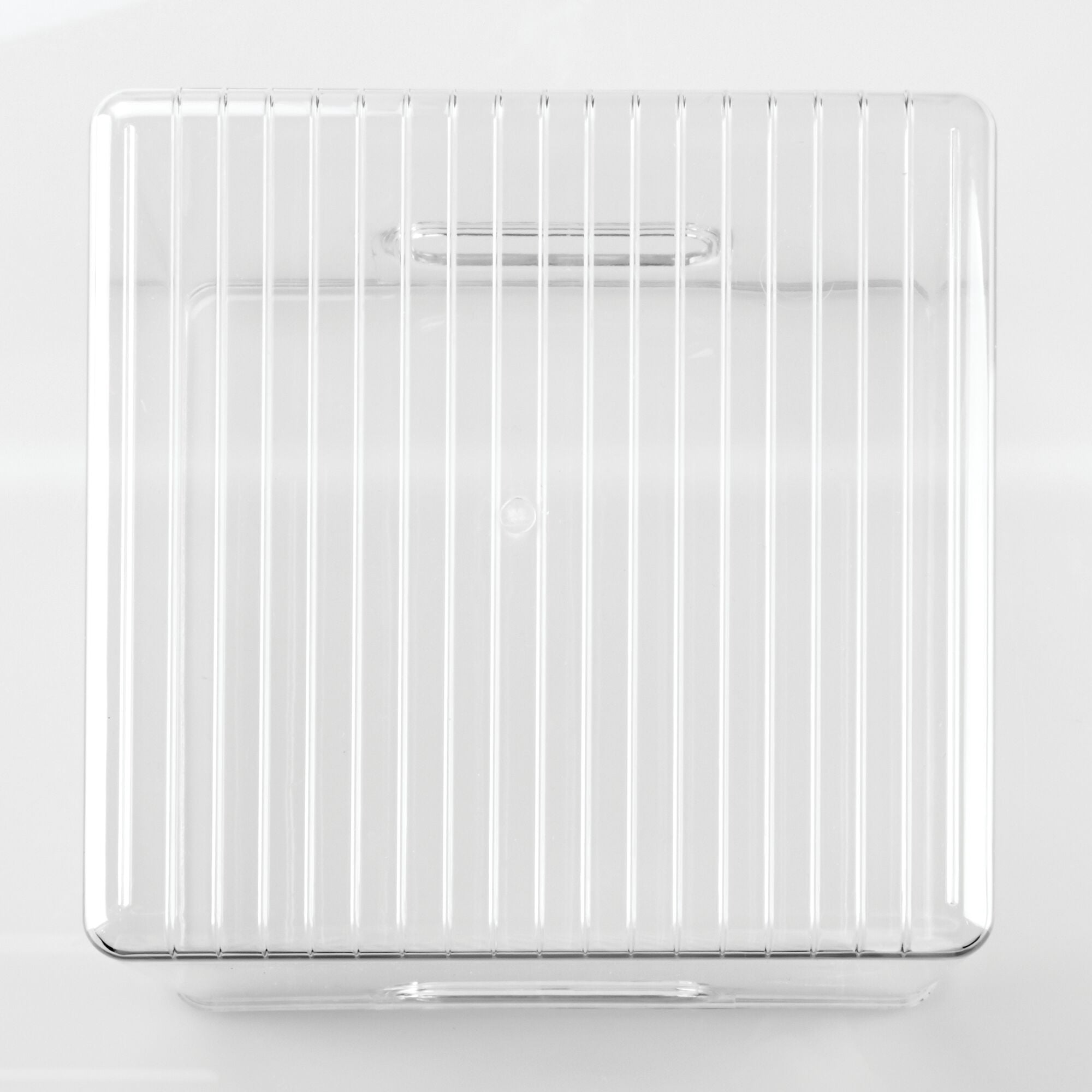 iDesign Stackable Bathroom Cabinet Organizer with Handles, Clear