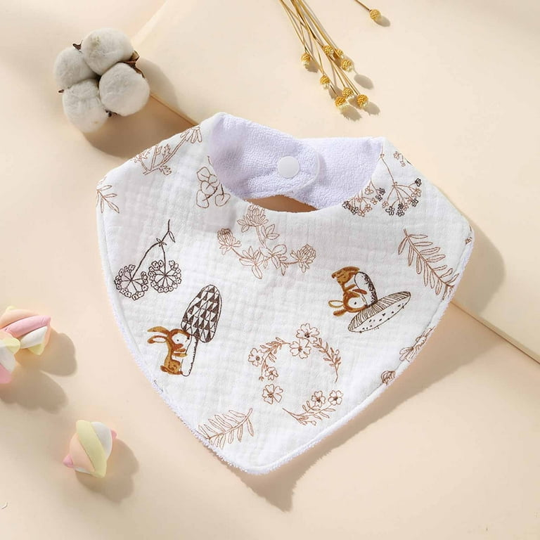Wancir Baby Bibs, 100% Organic Cotton Baby Bandana Drool Bibs for