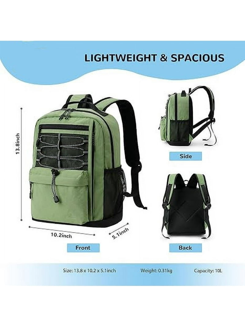 esunarty 10l Small Size Casual Backpack Ages 3-9, Mini Waterproof Outdoor Sport Travel Hiking Camping Daypack (Light Yellow), Kids Unisex, Blue