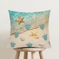 thumbnail image 4 of Sea Turtles Beach Throw Pillow Covers, Teal Nautical Decorative Pillow Cases for Couch Sofa Bed Chair Outdoor Set of 2 18x18 Inch, Teal Cushion Cover, Nautical Teal Living Room Decor, 4 of 6