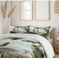 thumbnail image 6 of Ambesonne Fantasy Duvet Cover Sets, Dreamland Stone Bridge, 2-King, Beige Green White, 6 of 7