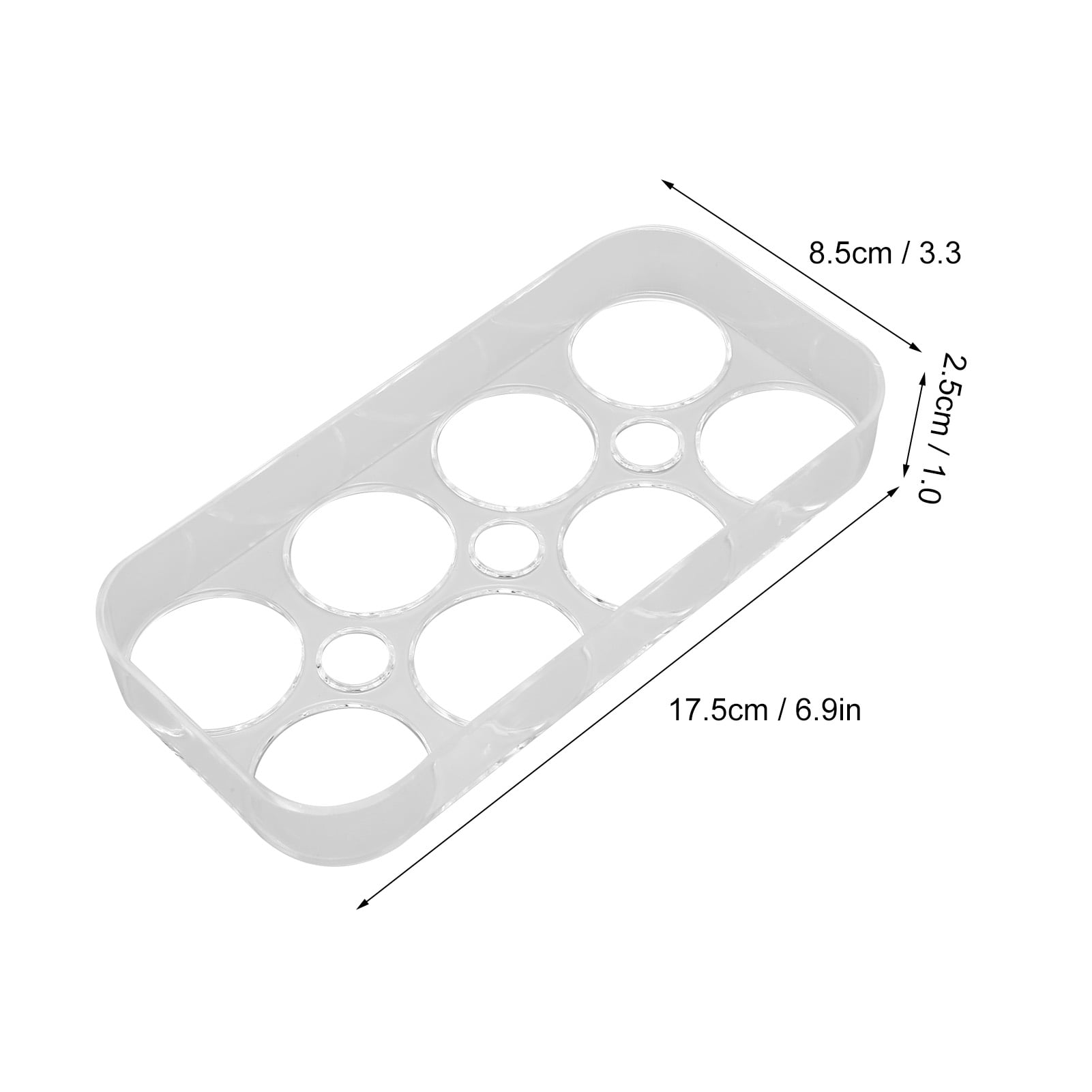 Refrigerator Egg Tray, Transparent Egg Holder Durable Plastic Independent Slots Practical 2pcs 8 Grids  For Cabinet