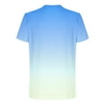 thumbnail image 4 of Yghzkop Men's Gradient Print T-Shirt Short Sleeve Round Neck Athletic Performance Moisture Wicking Polyester Casual Sports Tee Gym Running Streetwear Fashion Top, 4 of 5