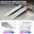 thumbnail image 2 of Aluminum Carport Ramp, 63-inch loading ramp, 880-pound weight capacity, lightweight and portable, slip-resistant and waterproof, suitable for ATVs, golf carts, and dirt bikes, 2-pack, 2 of 8