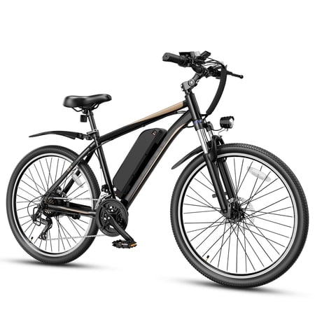 Yoloway EBX Electric Bike for Adults, 500W Electric Mountain Bike with 36V 12.5Ah Removable Battery, 26" Electric Commuter Ebike with Fork Suspension, Shimano 21 Speed Gears