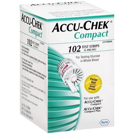 Accu-Chek CompactPlus Blood Glucose Test strips 102 ct