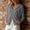 Gray, variant on Women Drawstring Hooded Button Front Knit Cardigan Tops, Lightweight Long Sleeve Relaxed Fit Layering Shirts, Solid Soft Draped All Season Daily Travel Casual Outer Blouses(Black,M)