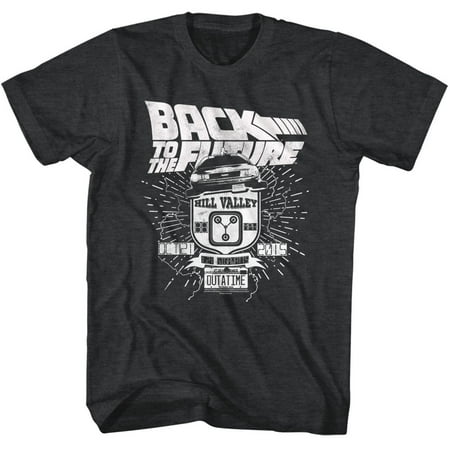 Back To The Future Movies Vintage Delorean Adult Short Sleeve T