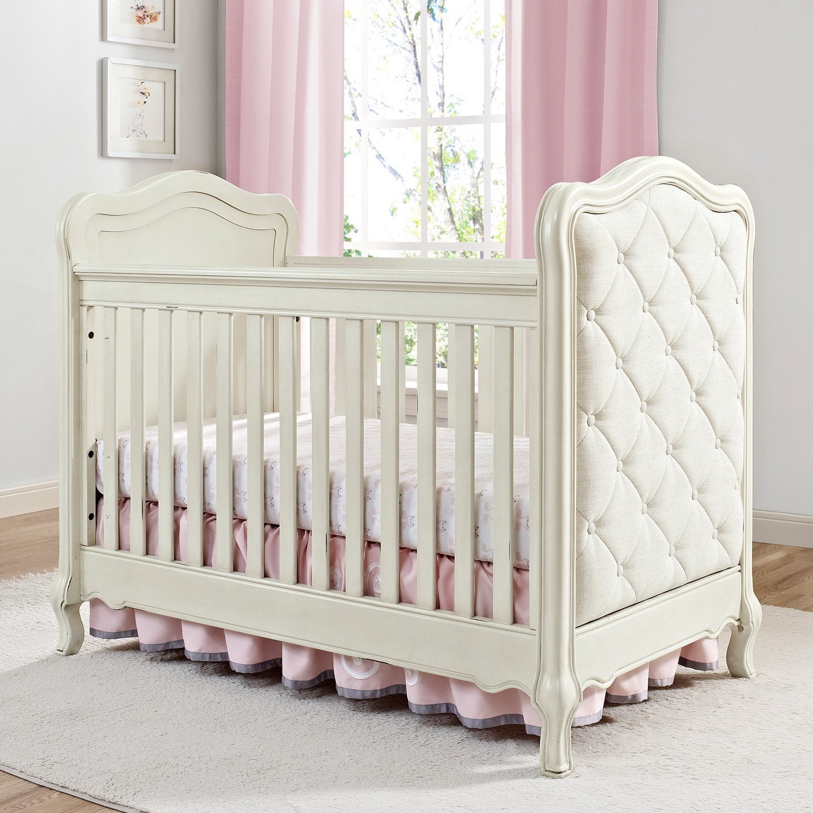 Baby Knightly 3-in-1 Upholstered Convertible Crib ...