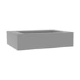 thumbnail image 2 of Pyramid 24" Solid Surface Stone Bathroom Sink in Gray with No Hole, 2 of 3