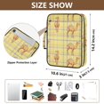 thumbnail image 3 of Haosy Accordion File Organizer Zipper Binder 500 Sheet 6-Tab Expanding File Folder Multi-Pocket 1.2 Inch 3 Ring Cute Camel on Plaid, 3 of 7