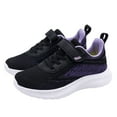 thumbnail image 3 of enyan Gorls Sneakers Shoes for Girls Girls' Shoes Lightweight Slip On Casual Running Shoes Breathable Fashion Sneakers(Black,1.5), 3 of 7