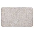 thumbnail image 1 of Damask Nouveau Tan Polyester Kitchen Mat 18x30, 1 of 5