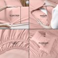 thumbnail image 4 of Juego de sábanas Utopia Bedding Queen de microfibra cepillada, color rosa pálido, 4 of 7