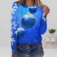 thumbnail image 2 of Camisas Navideñas Para Mujer, Camisetas de Manga Larga, Blusa Informal Holgada Con Cuello Redondo Estampada A La Moda Odeerbi  ODB194721, 2 of 5