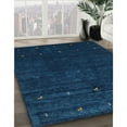 thumbnail image 3 of Ahgly Company Machine Washable Indoor Round Contemporary Blue Jay Blue Area Rugs, 8' Round, 3 of 7