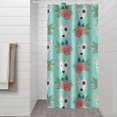 thumbnail image 2 of Bull Terrier Dog and Flower Florals Shower Curtain 36"x72" ,Bathroom Decorative Shower Curtains Set with 12 Hooks,Modern Waterproof Washable Shower Curtain, 2 of 6