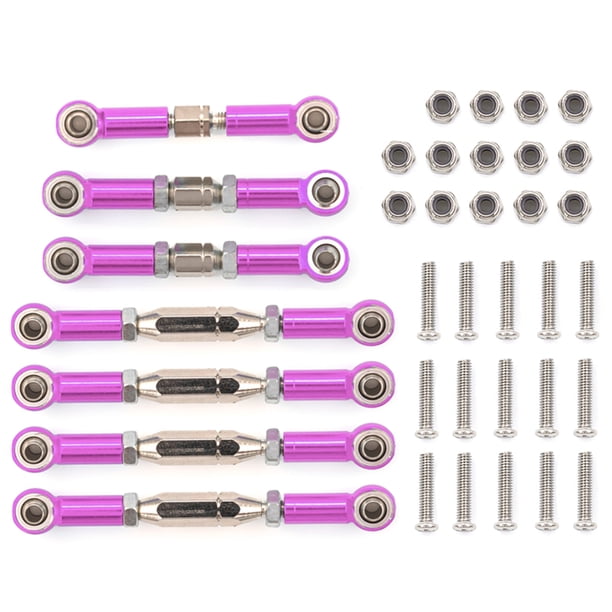Tirar de la varilla Varilla de tracción de coche teledirigido, varilla de tracción de aluminio para WLtoys 1/14 144001, piezas de mejora de coche teledirigido, accesorios Eccomum Tirar de la varilla