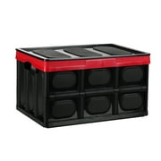 Car Trunk Organizer 30L Plastic Collapsible Crate Folding SUV Vehicle Storage Organizer Foldable Camping Box