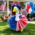 thumbnail image 6 of AuroraX 4th of July Porch Goose Outfit Sets Porch Goose Summer Outfit for Porch Goose 23 Inch Funny Garden Holiday Patriotic Goose Decorations Party for 19" 20 in, 6 of 7