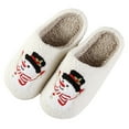 thumbnail image 6 of Yindaity Christmas Slippers for Women and Men Plush Memory Foam Fluffy Slippers With Thick Bottom Soft Vintage Home Shoes(F,9.9), 6 of 6