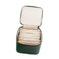thumbnail image 4 of Joyero de viaje para mujer jinwen caja de almacenamiento de joyas verde 12,5 cm x 9 cm, 4 of 8