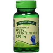 Nature's Truth Super Strength Acetyl L-Carnitine HCL Capsules 1000 mg 30 ea (Pack of 3)
